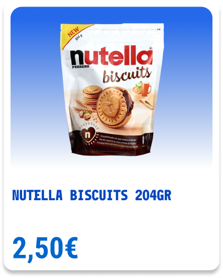 3 - NUTELLA biscuits 204gr