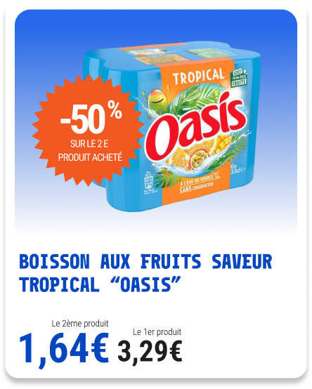 7 - Boisson aux fruits saveur tropical “oasis”