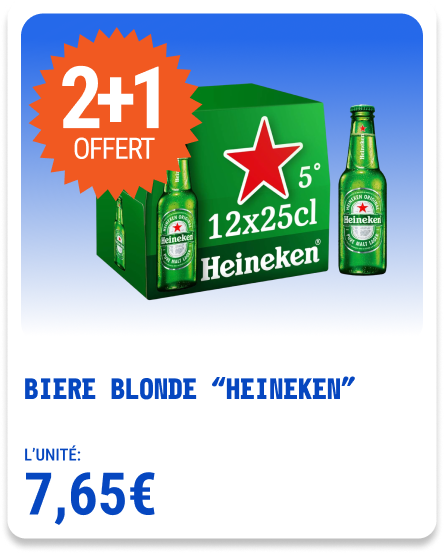 9 - Biere blonde “Heineken”